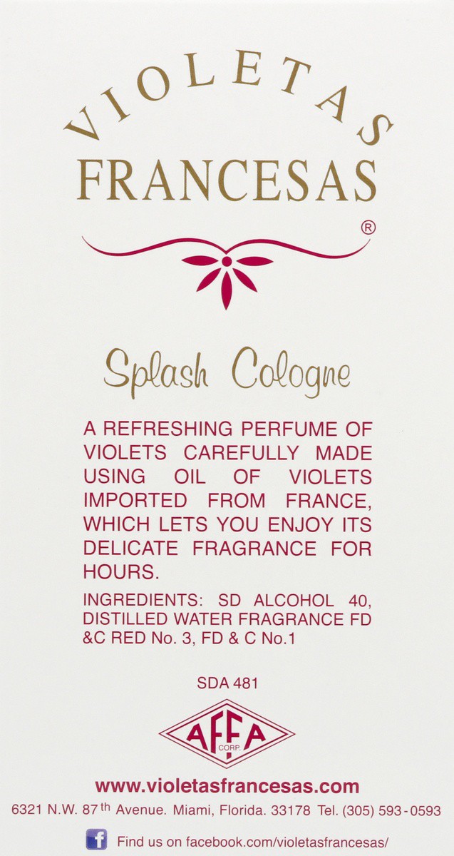 slide 2 of 6, Violetas Francesas Splash Cologne 5 oz, 5 oz