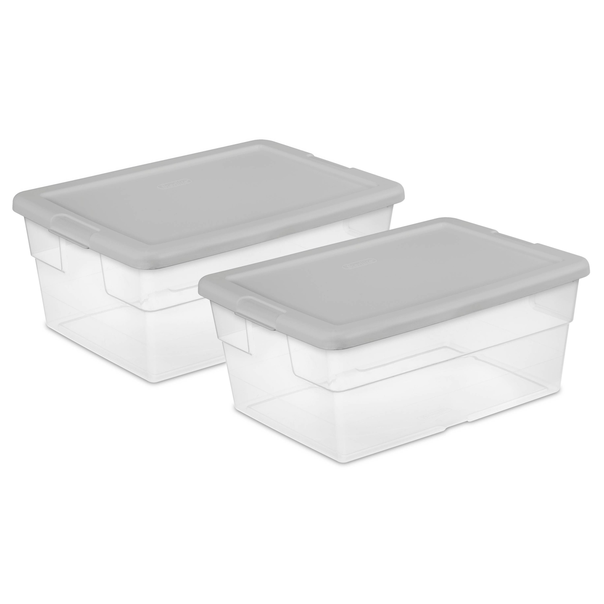 slide 1 of 4, Sterilite Sweater Box with Blue Lid - Room Essentials, 2 ct; 16 qt