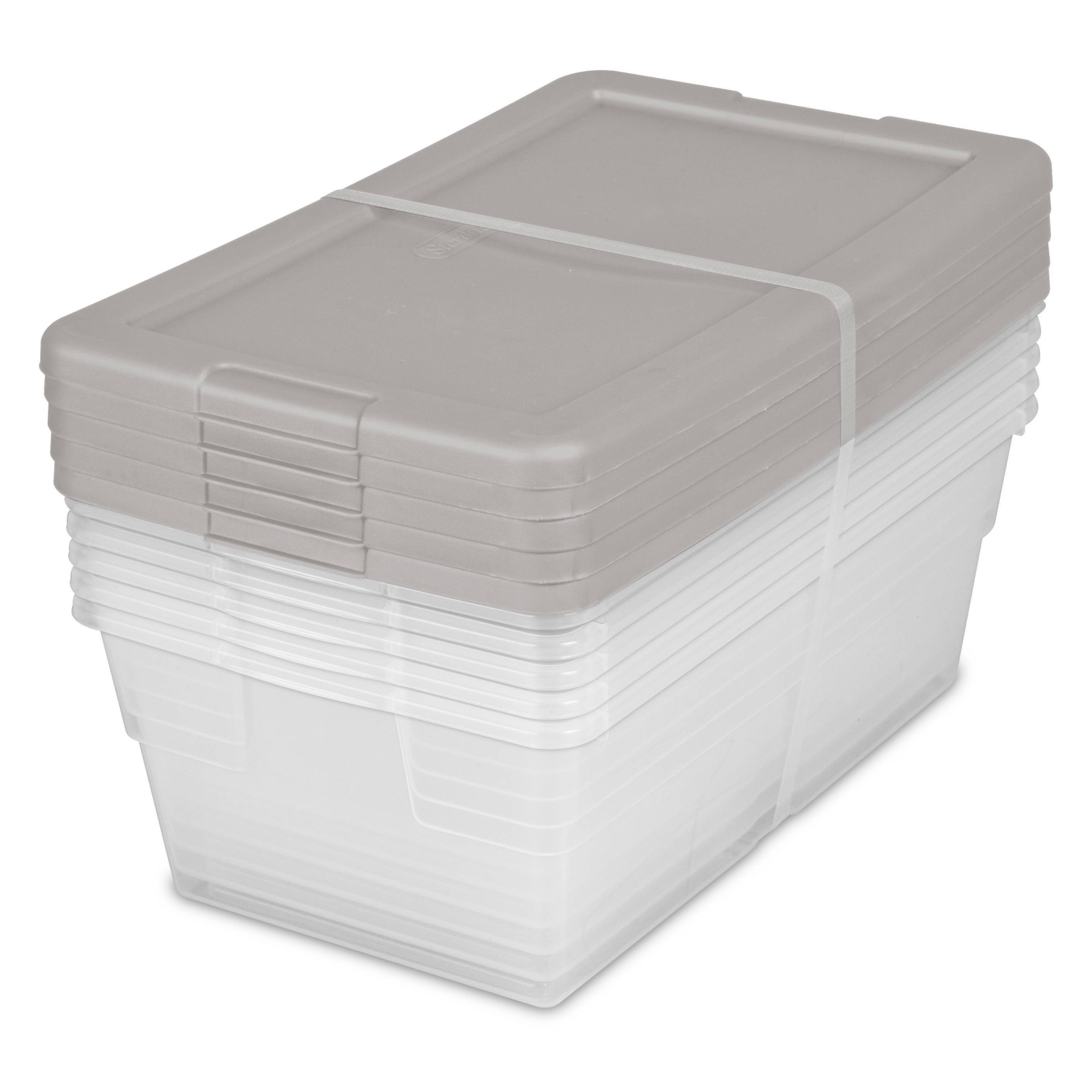 slide 1 of 4, Sterilite Shoe Box with Blue Lid - Room Essentials, 5 ct; 6 qt