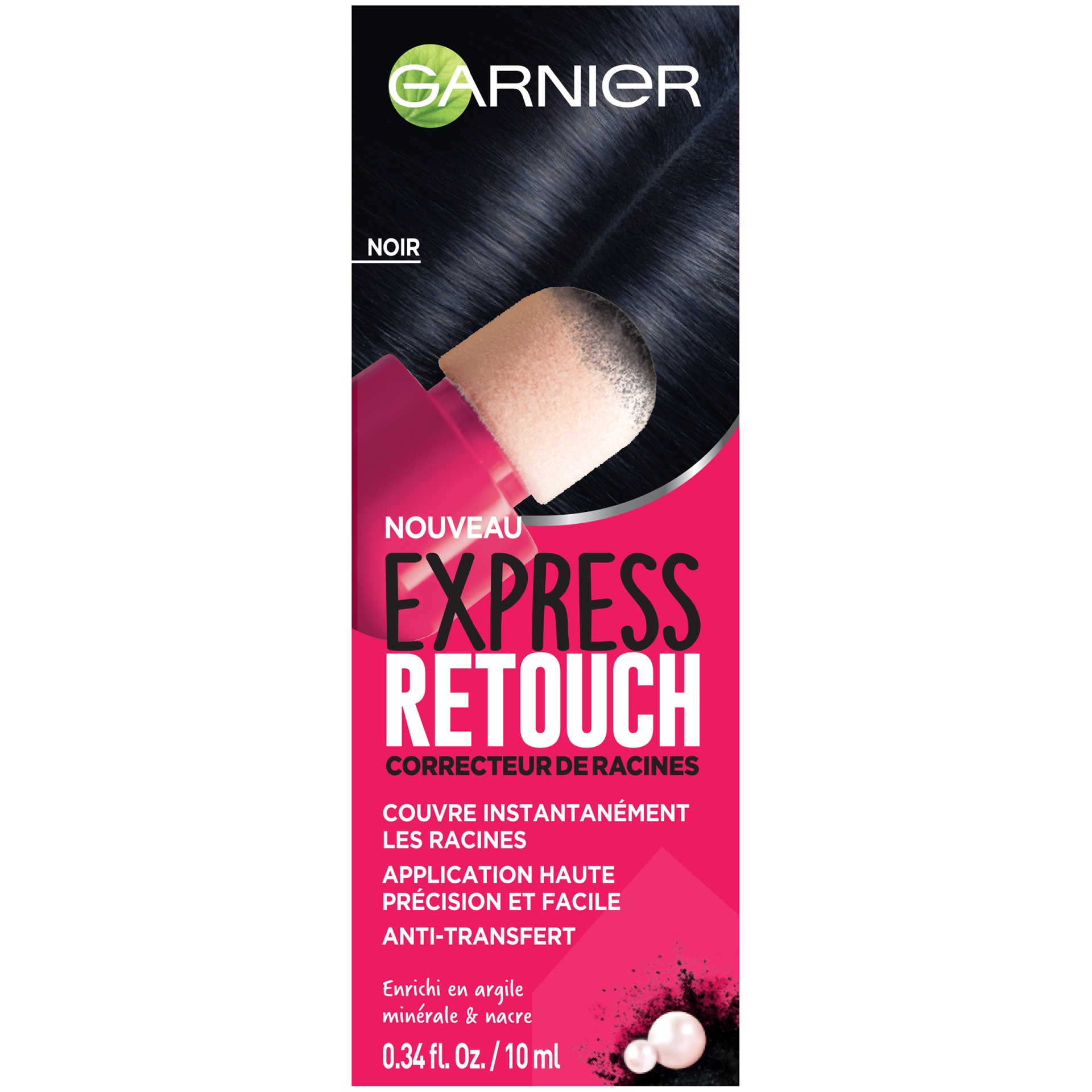 slide 7 of 8, Garnier Express Retouch Gray Hair Concealer Black, 0.34 fl oz