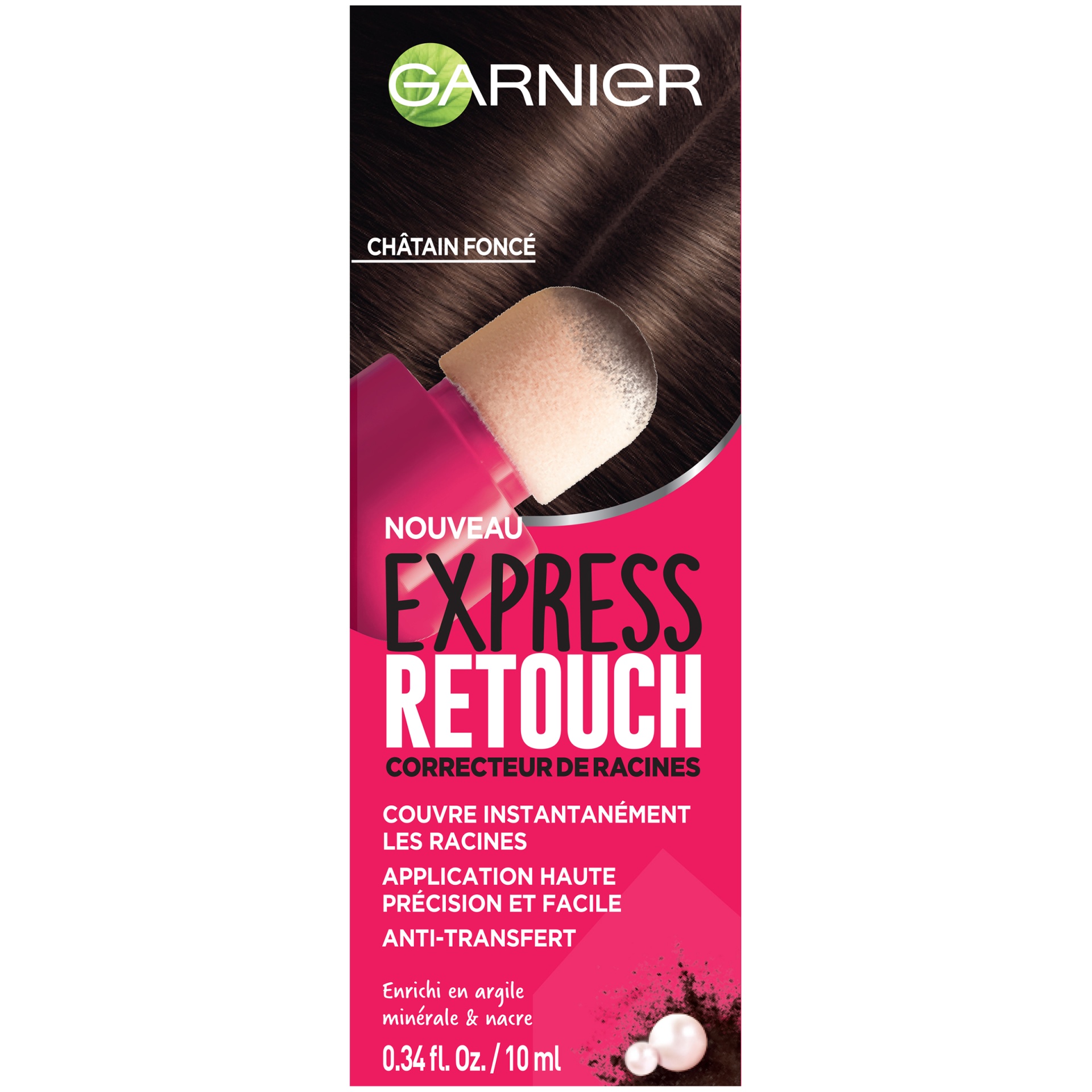 slide 7 of 8, Garnier Express Retouch Dark Brown Gray Hair Concealer, 0.34 fl oz