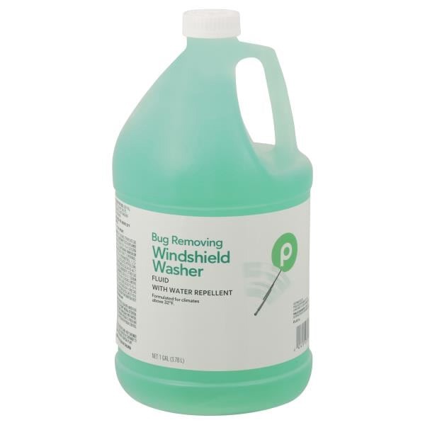 slide 1 of 1, Publix Windshield Washer Fluid, with Water Repellent, Bug Removing, 1 gal