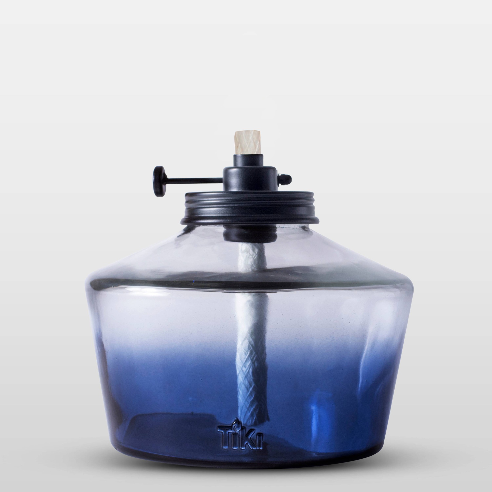 slide 1 of 4, Glass Outdoor Tabletop Torch Blue - TIKI, 1 ct