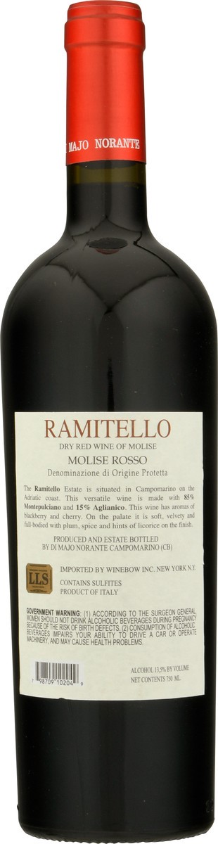 slide 9 of 9, Di Majo Norante Ramitello Molise Rosso Doc Montepulciano, 750 ml