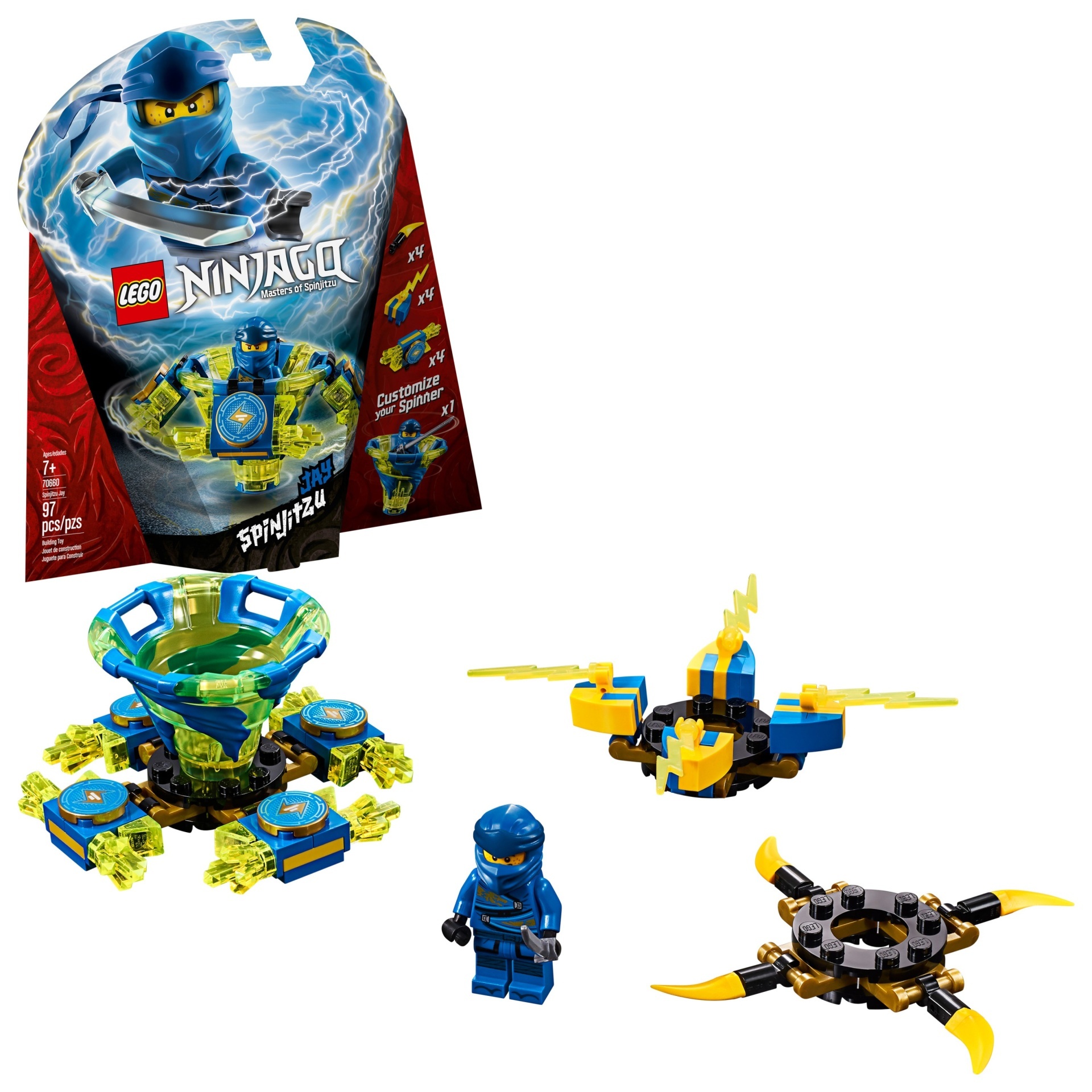 slide 1 of 7, LEGO Ninjago Spinjitzu Jay, 1 ct