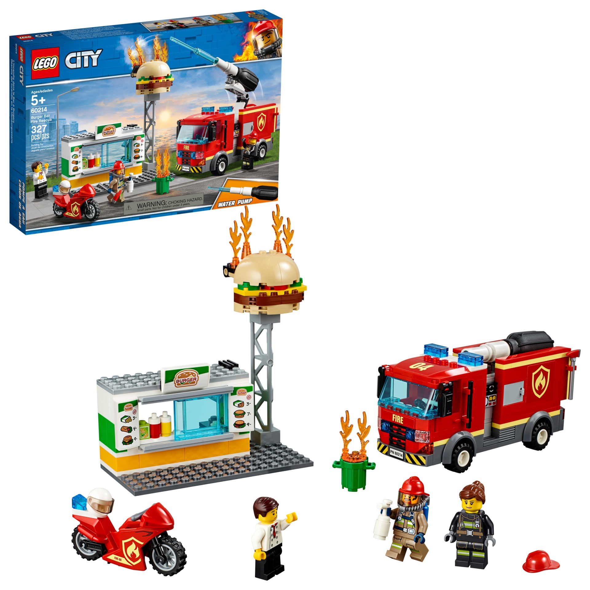 slide 1 of 7, LEGO City BurGer Bar Fire Rescue, 1 ct