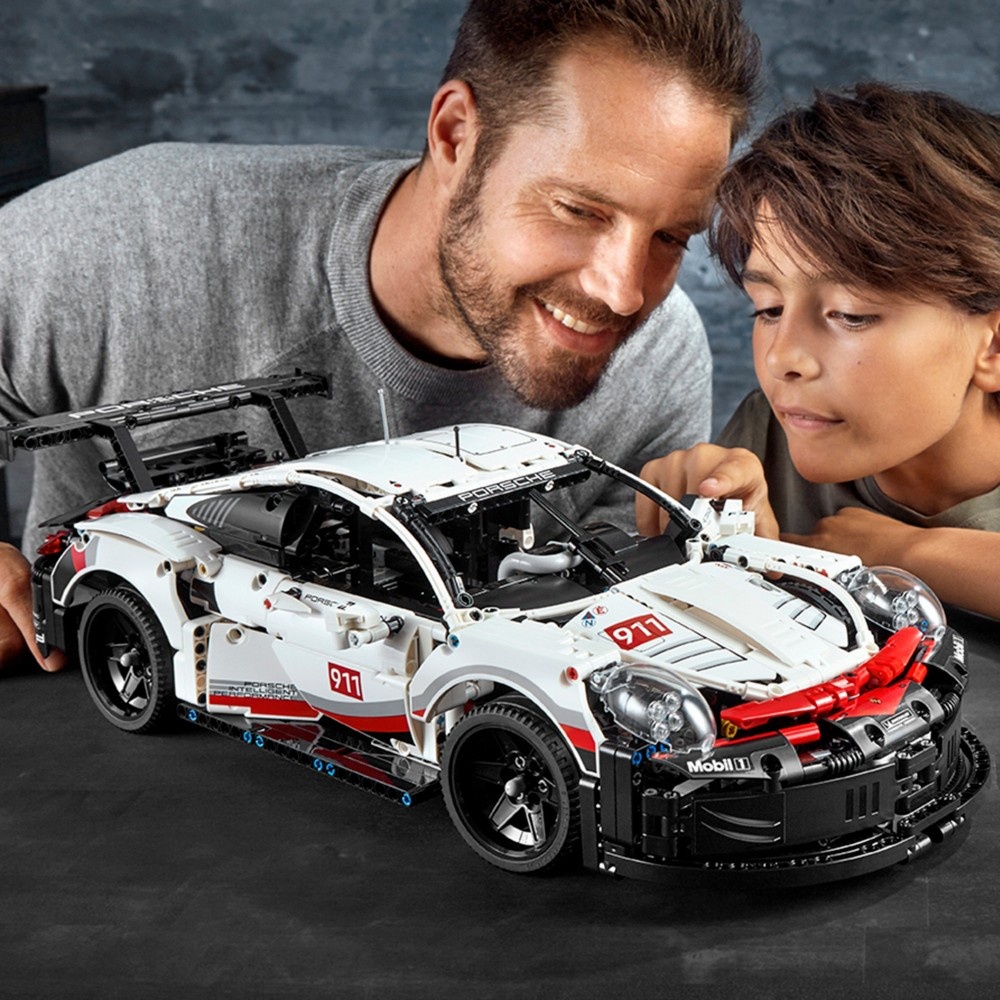 slide 5 of 6, LEGO Technic Porsche 911 RSR Collectible STEM Toy Race Car Building Kit 42096, 1 ct