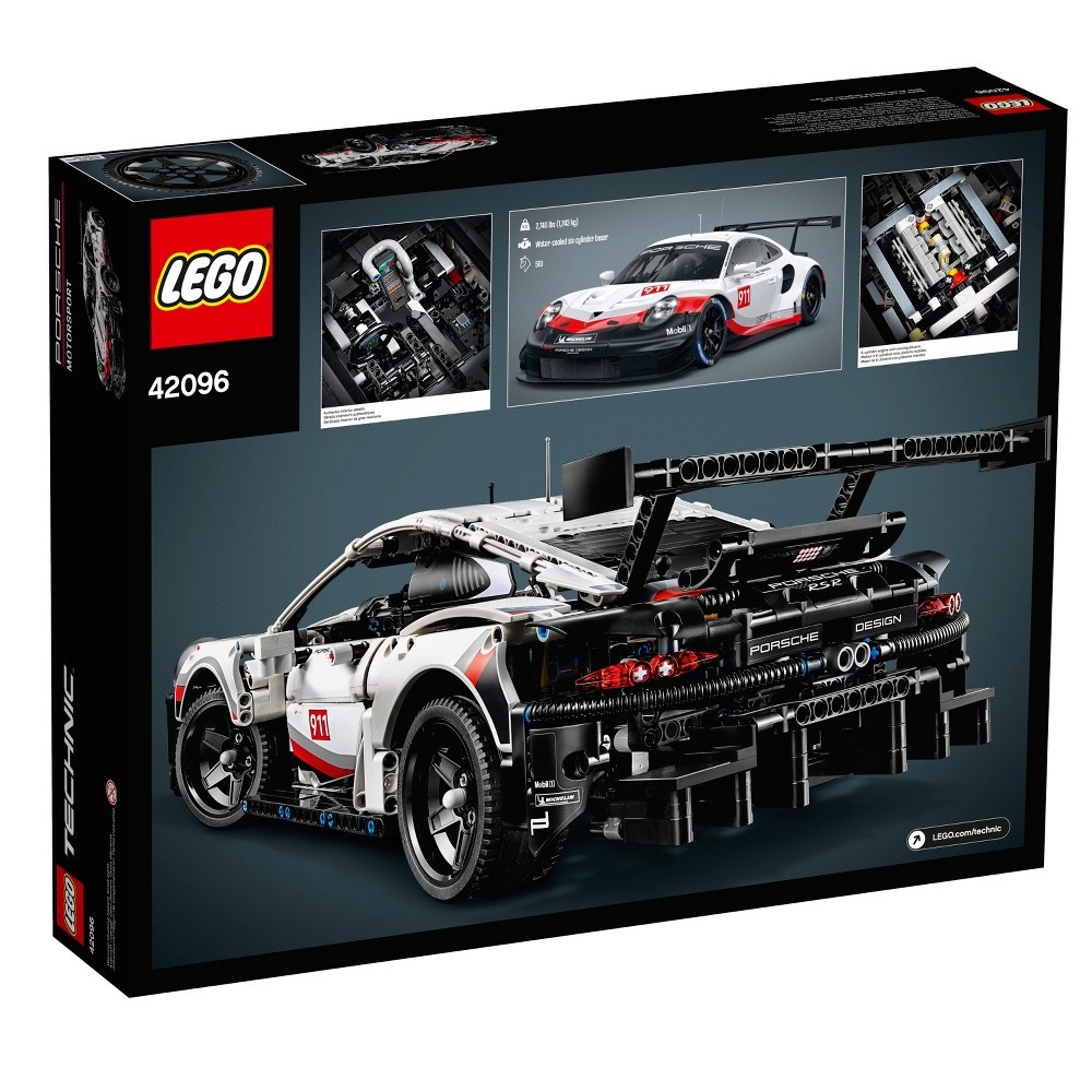 slide 3 of 6, LEGO Technic Porsche 911 RSR Collectible STEM Toy Race Car Building Kit 42096, 1 ct