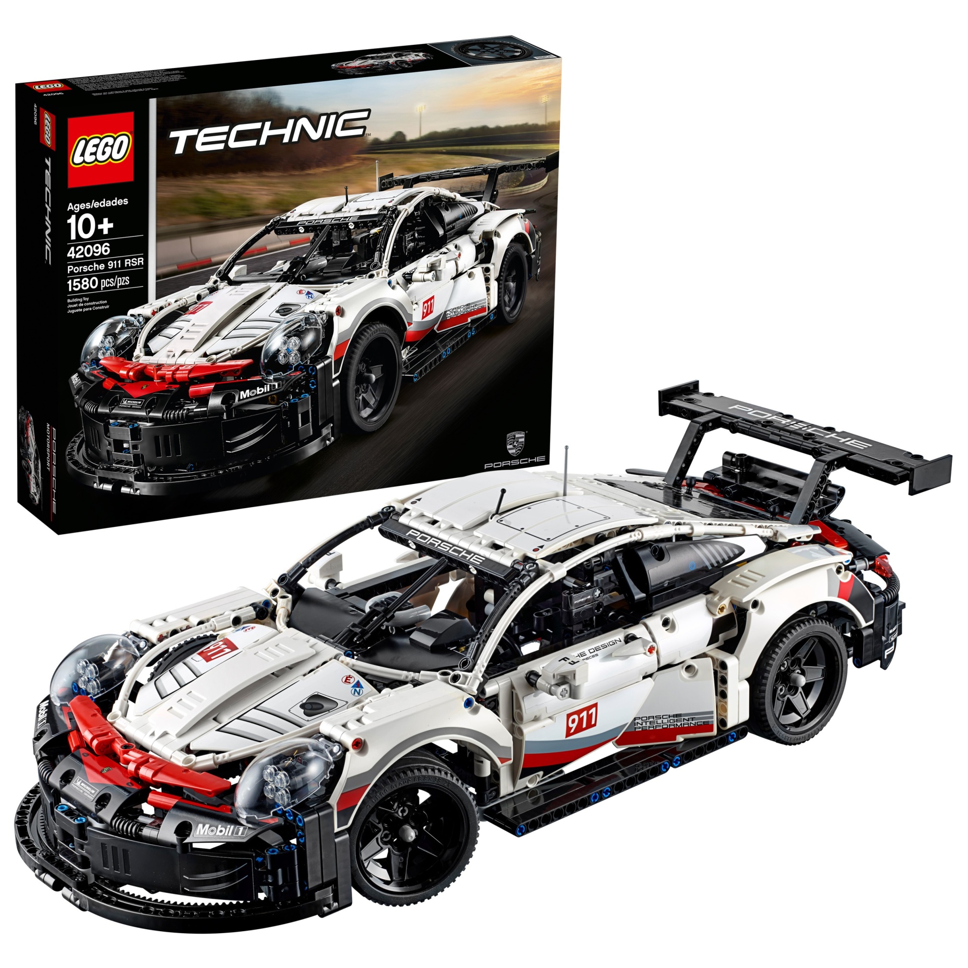 slide 1 of 6, LEGO Technic Porsche 911 RSR Collectible STEM Toy Race Car Building Kit 42096, 1 ct