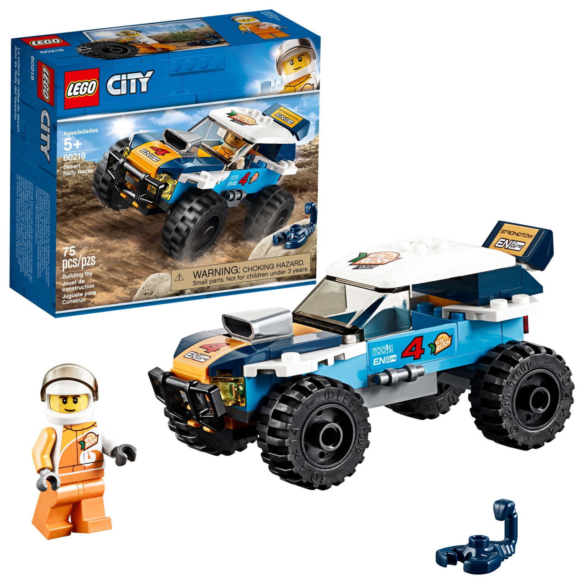 slide 1 of 7, LEGO City Desert Rally Racer, 75 ct