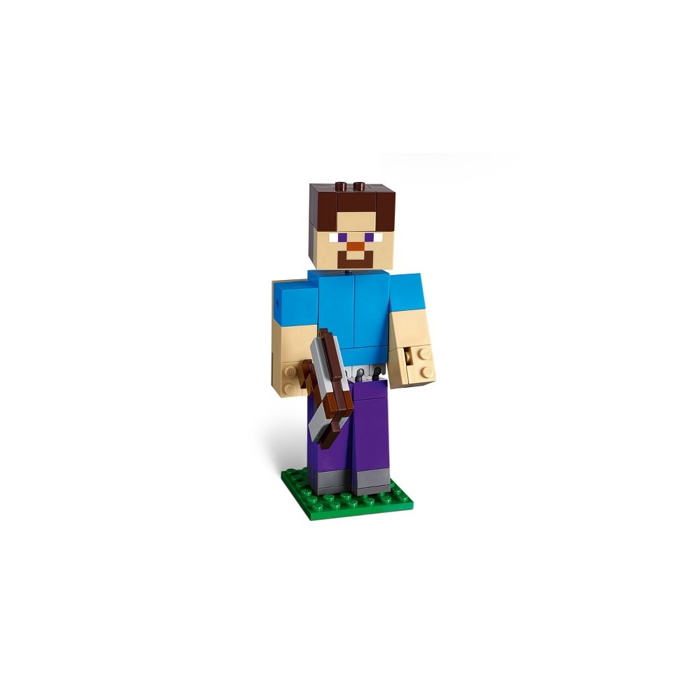 slide 3 of 7, LEGO Minecraft Steve BigFig with Parrot, 1 ct