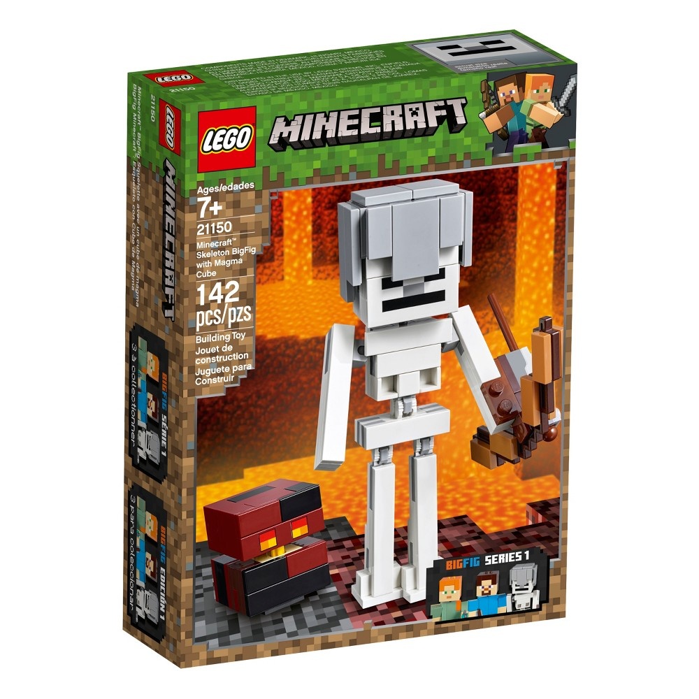 slide 2 of 7, LEGO Minecraft Skeleton BigFig with Magma Cu, 1 ct