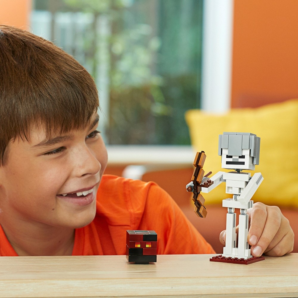 slide 4 of 7, LEGO Minecraft Skeleton BigFig with Magma Cu, 1 ct