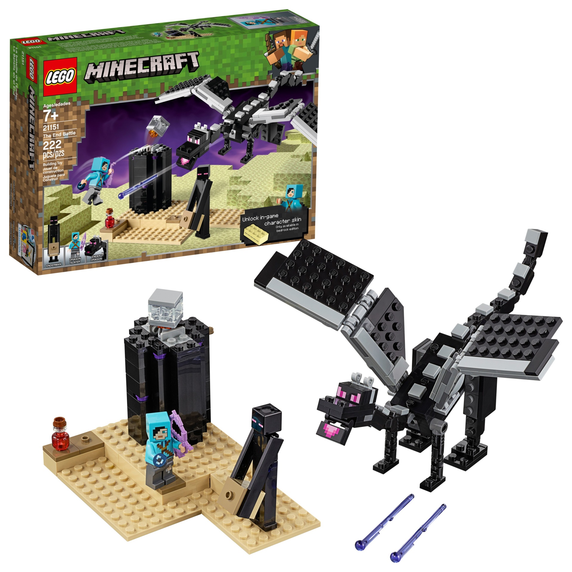 slide 1 of 7, LEGO Minecraft The End Battle 21151, 1 ct
