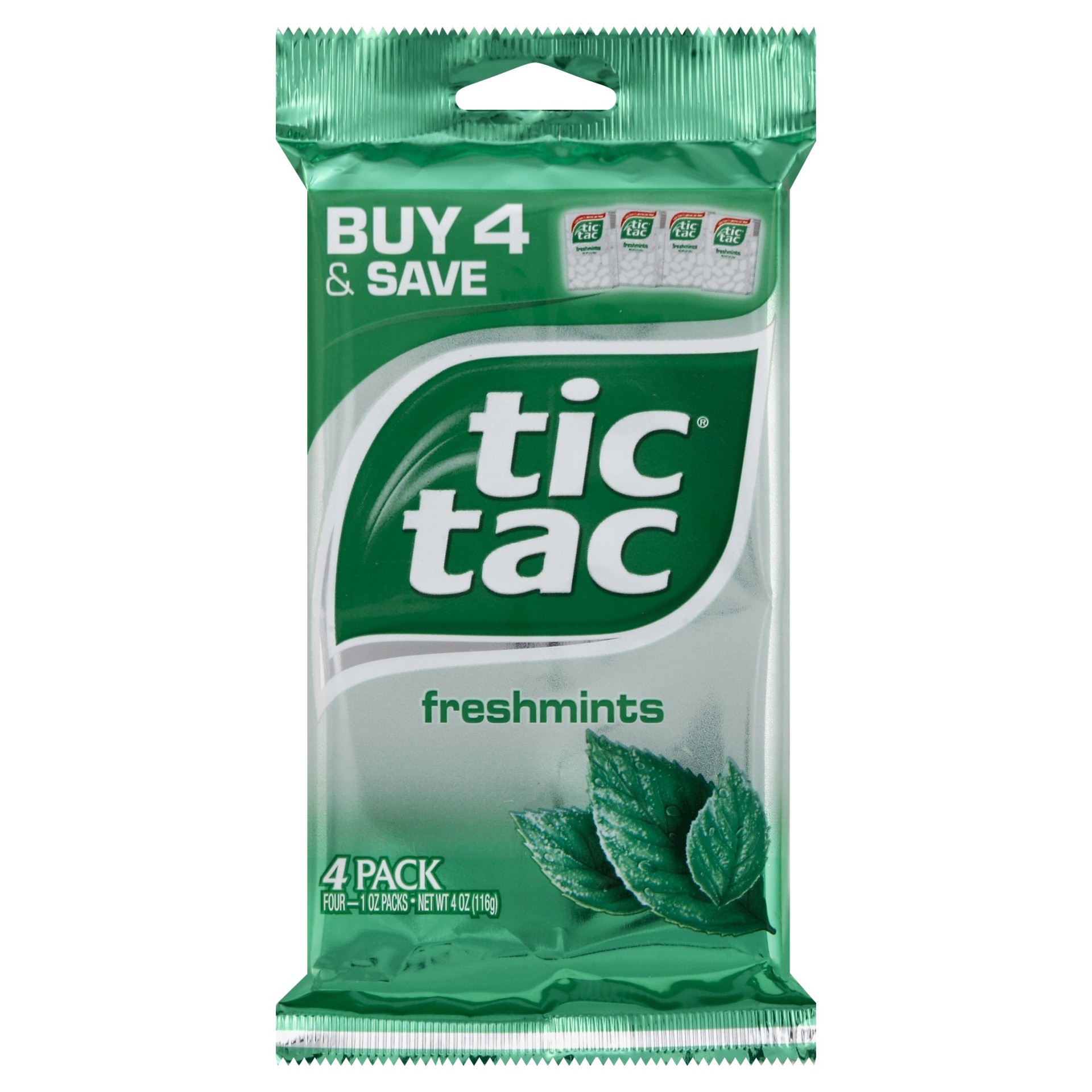 slide 1 of 2, Tic Tac Freshmints Breath Mints, 4 ct