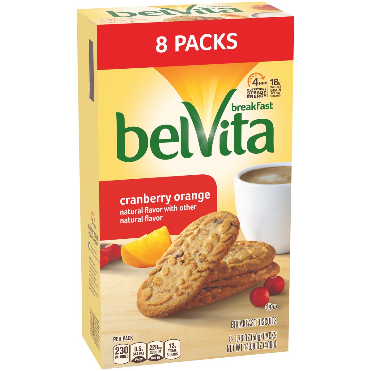 slide 2 of 9, belVita Cranberry Orange Breakfast Biscuits - 14.08oz, 14.08 oz