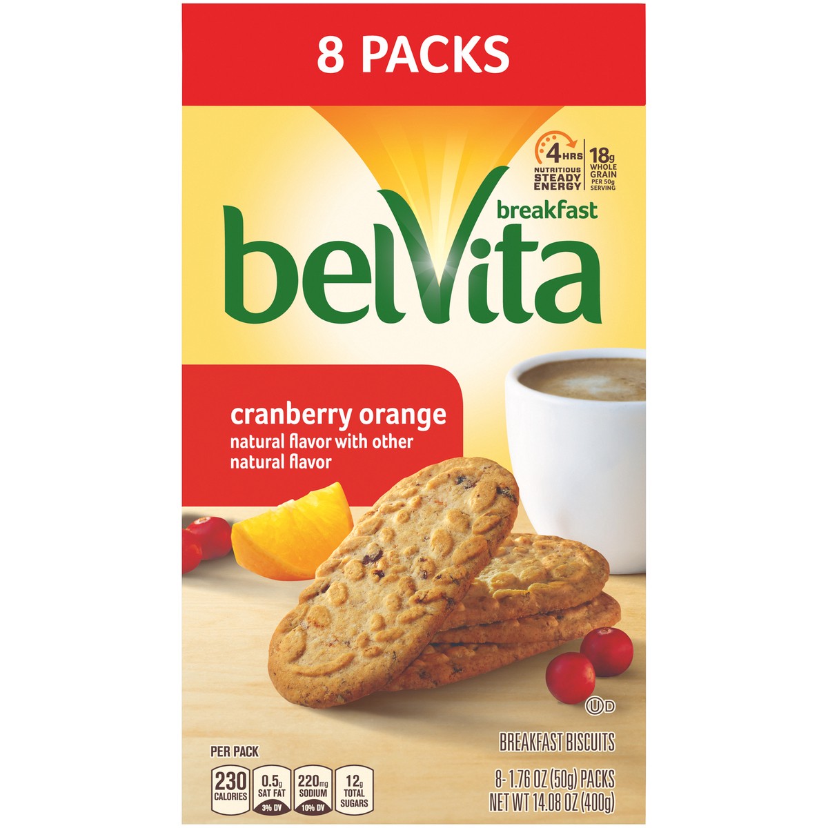 slide 6 of 9, belVita Cranberry Orange Breakfast Biscuits - 14.08oz, 14.08 oz