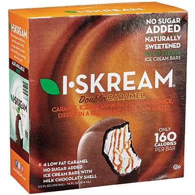slide 1 of 1, I-SKREAM Double Caramel Ice Cream Bars, 14 oz