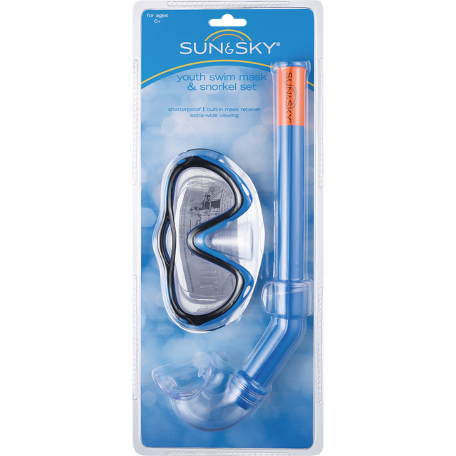 slide 1 of 1, Sun & Sky Youth Swim Mask & Snorkel Set, 2 ct
