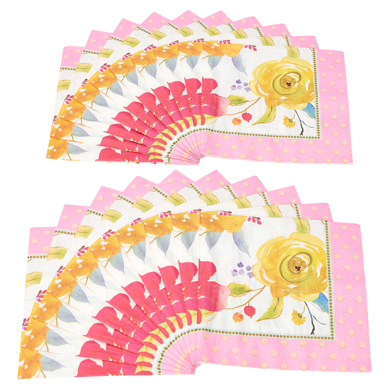 slide 2 of 2, Papyrus Watercolor Flowers Lunch Napkin, 1 ct