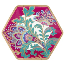 Papyrus Jacobean Floral Dessert Plate