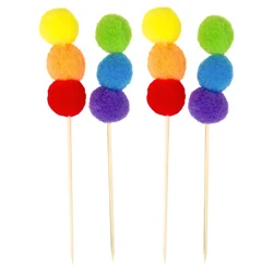 Papyrus Bright Pom Pom Party Picks