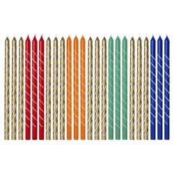 Papyrus Birthday Candles, Tall Tapers (24-Count)