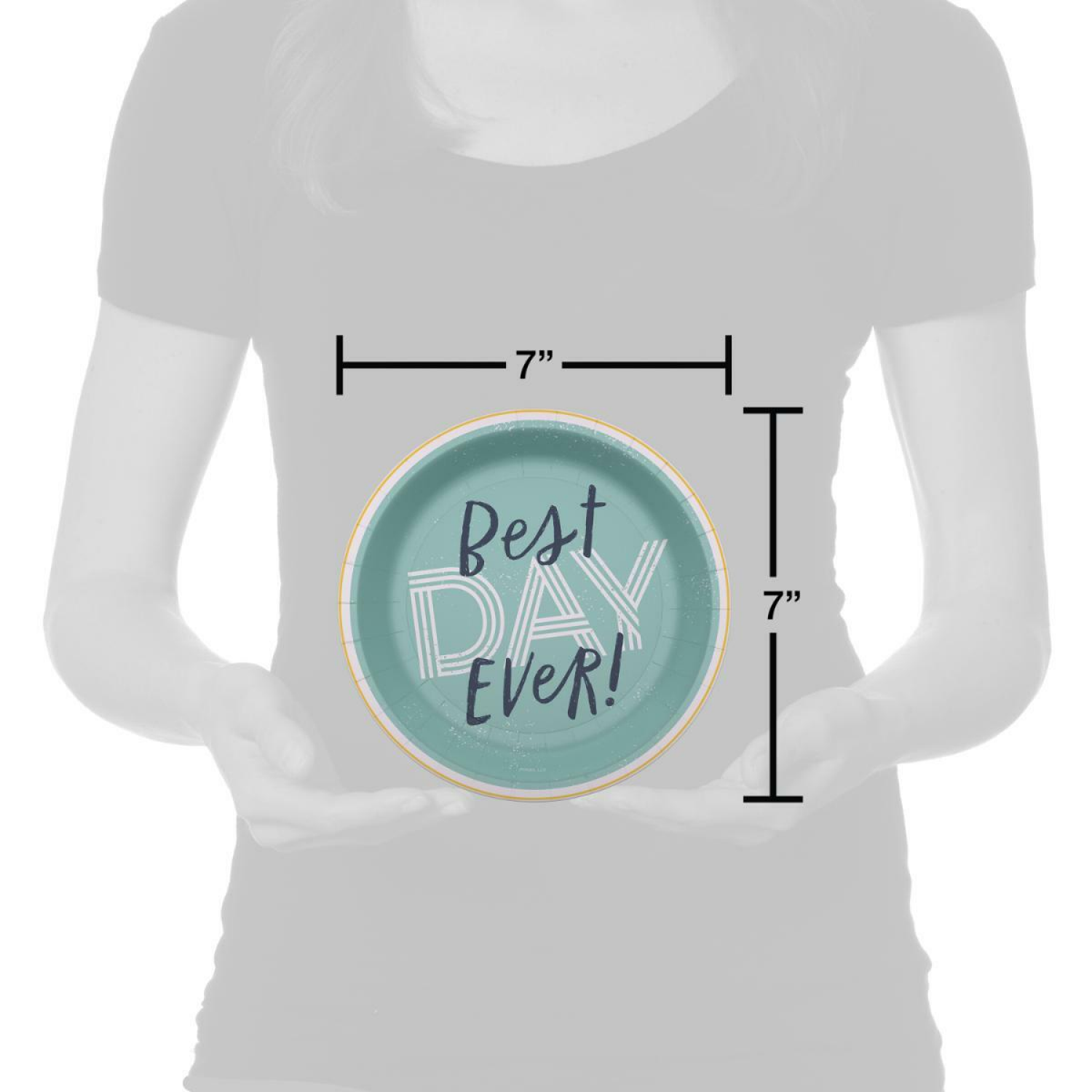 slide 3 of 3, American Greetings Paper Plates Best Day Ever on Green, 10 ct