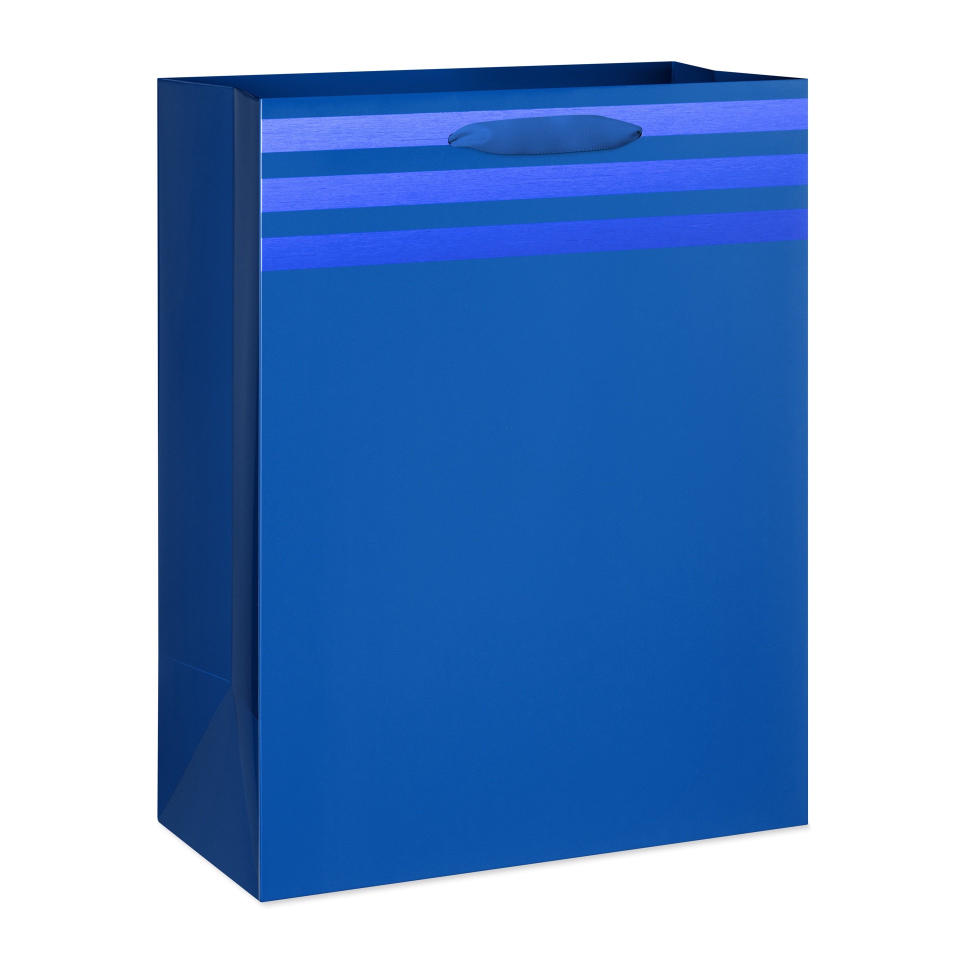 slide 1 of 1, American Greetings Large Navy Gift Bag, 5 in x 12.75 in x 10 in