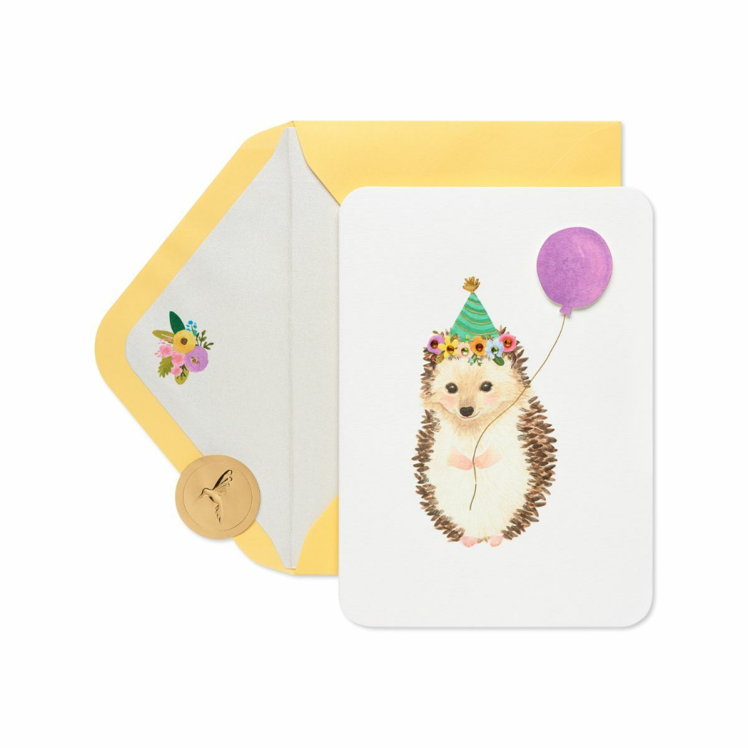 slide 1 of 4, Papyrus Hedgehog Birthday Card - Each, 1 ct