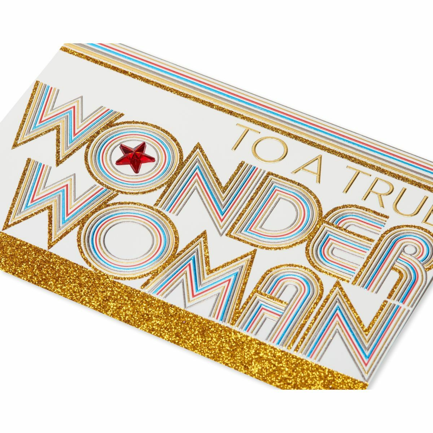 slide 3 of 4, Papyrus Wonder Woman Greeting Card 1 ea, 1 ct