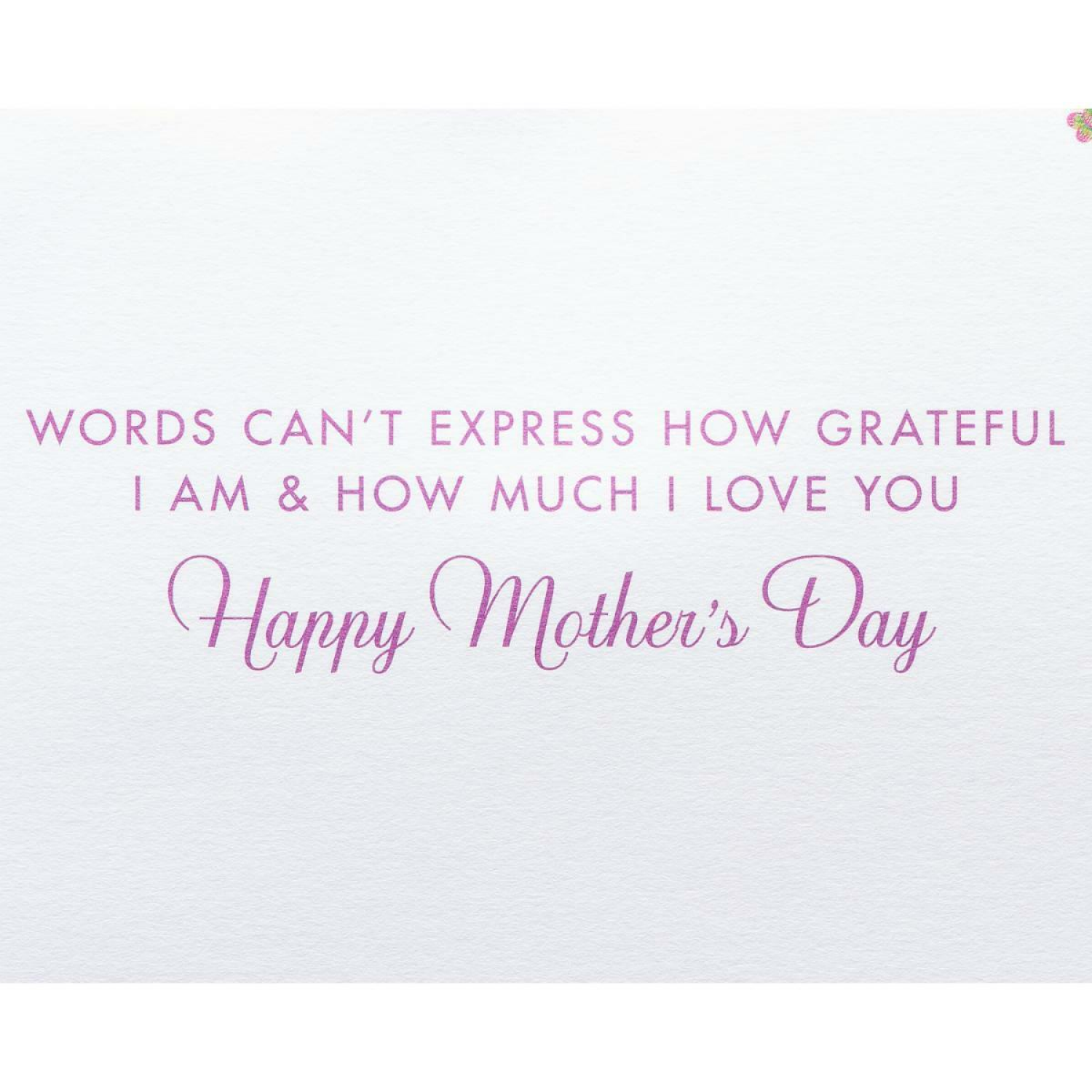 slide 3 of 4, Papyrus Mother's Day Card (Floral Lettering), 1 ct