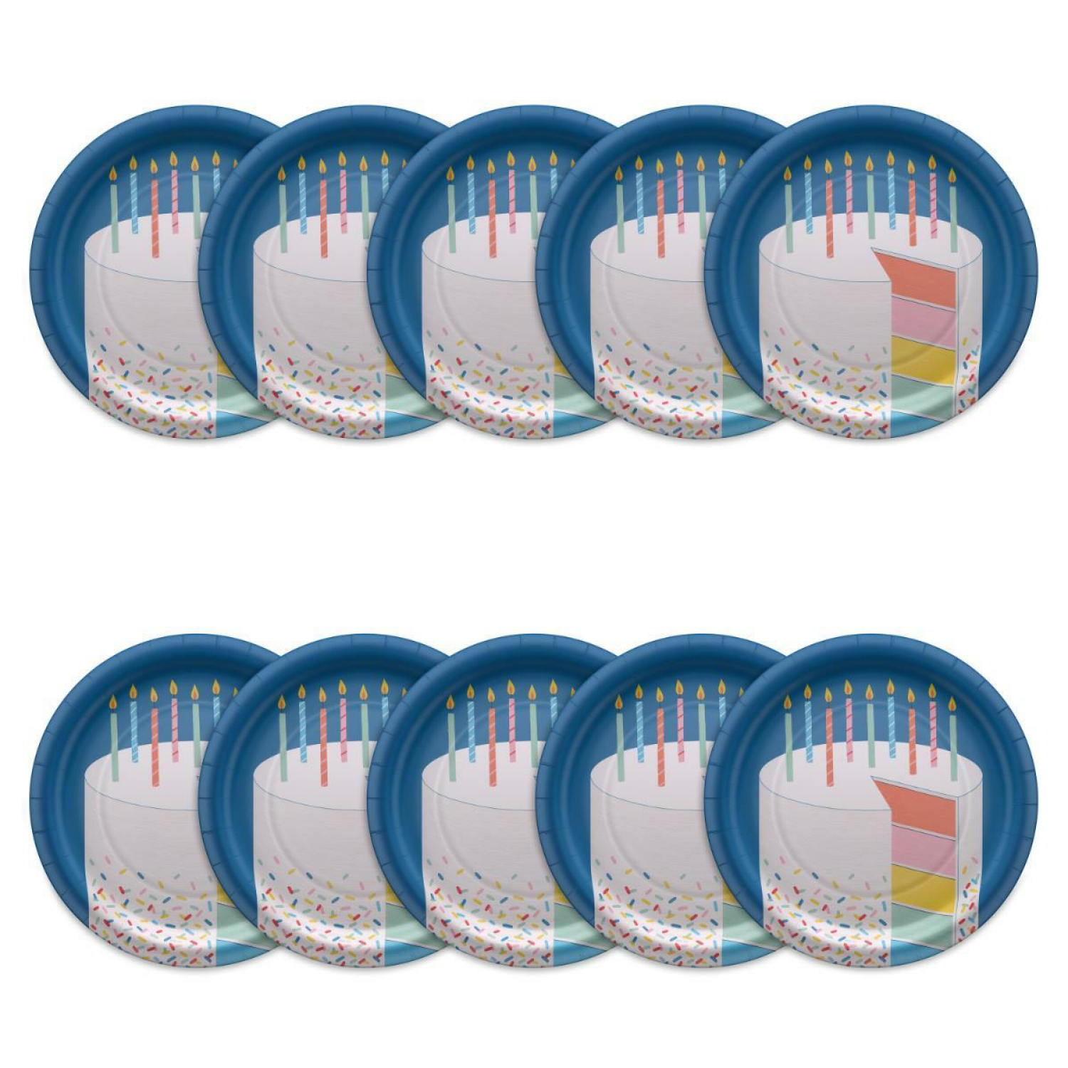 slide 2 of 3, American Greetings Paper Plates 10 Count - Colorful Cake, 10 ct