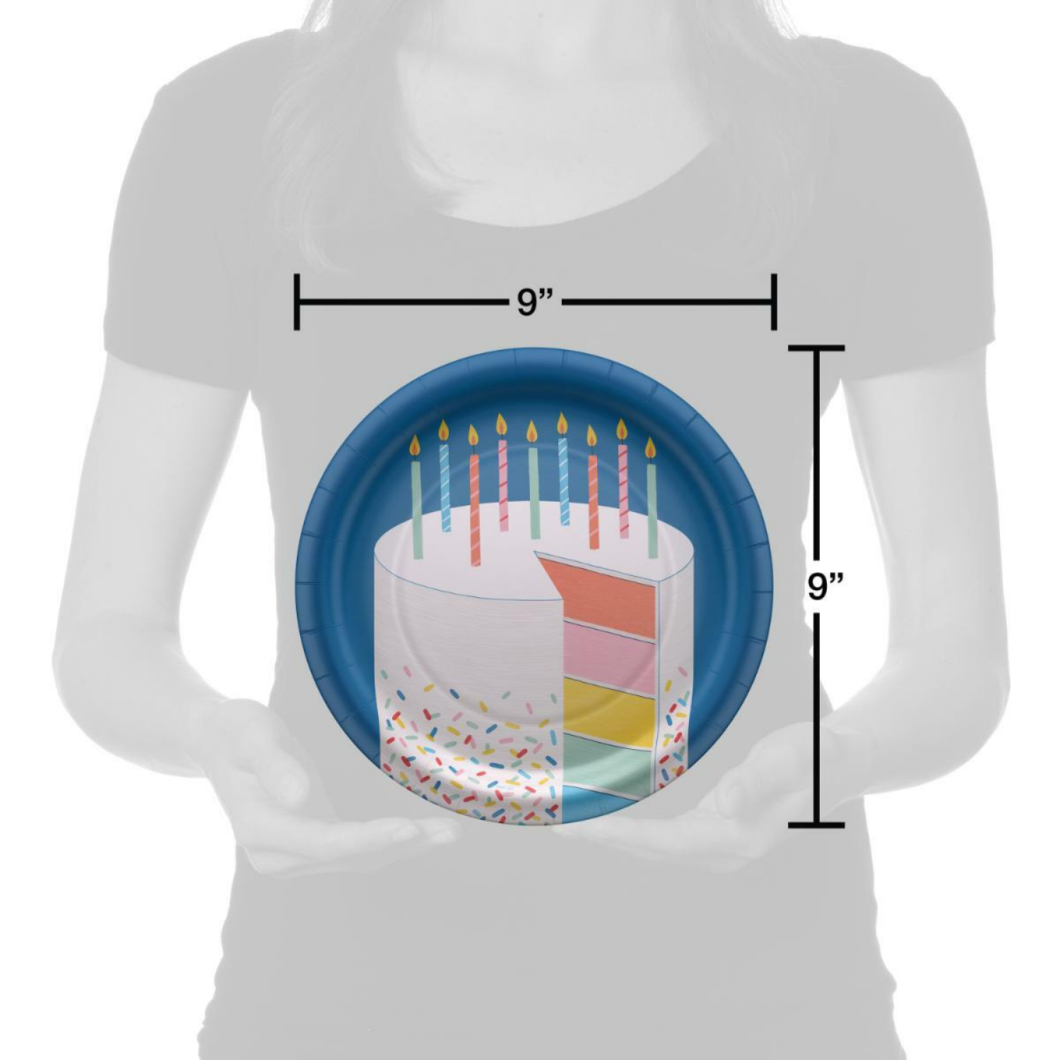 slide 3 of 3, American Greetings Paper Plates 10 Count - Colorful Cake, 10 ct