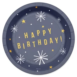 American Greetings B Stars Bday Round Plates 7 Inch 10 ea