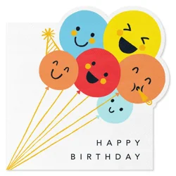 American Greetings Birthday Lunch Napkins - Smiley Balloons