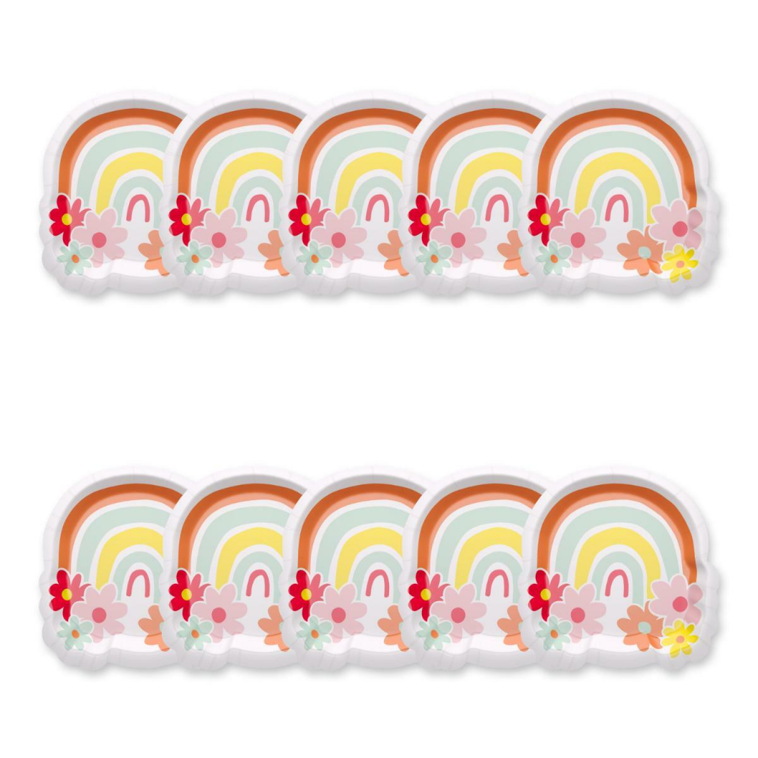 slide 2 of 3, American Greetings 10-Count 7" Birthday Paper Plates, Rainbow, 1 ct