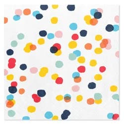 American Greetings Beverage Napkins Scattered Colorful Dots