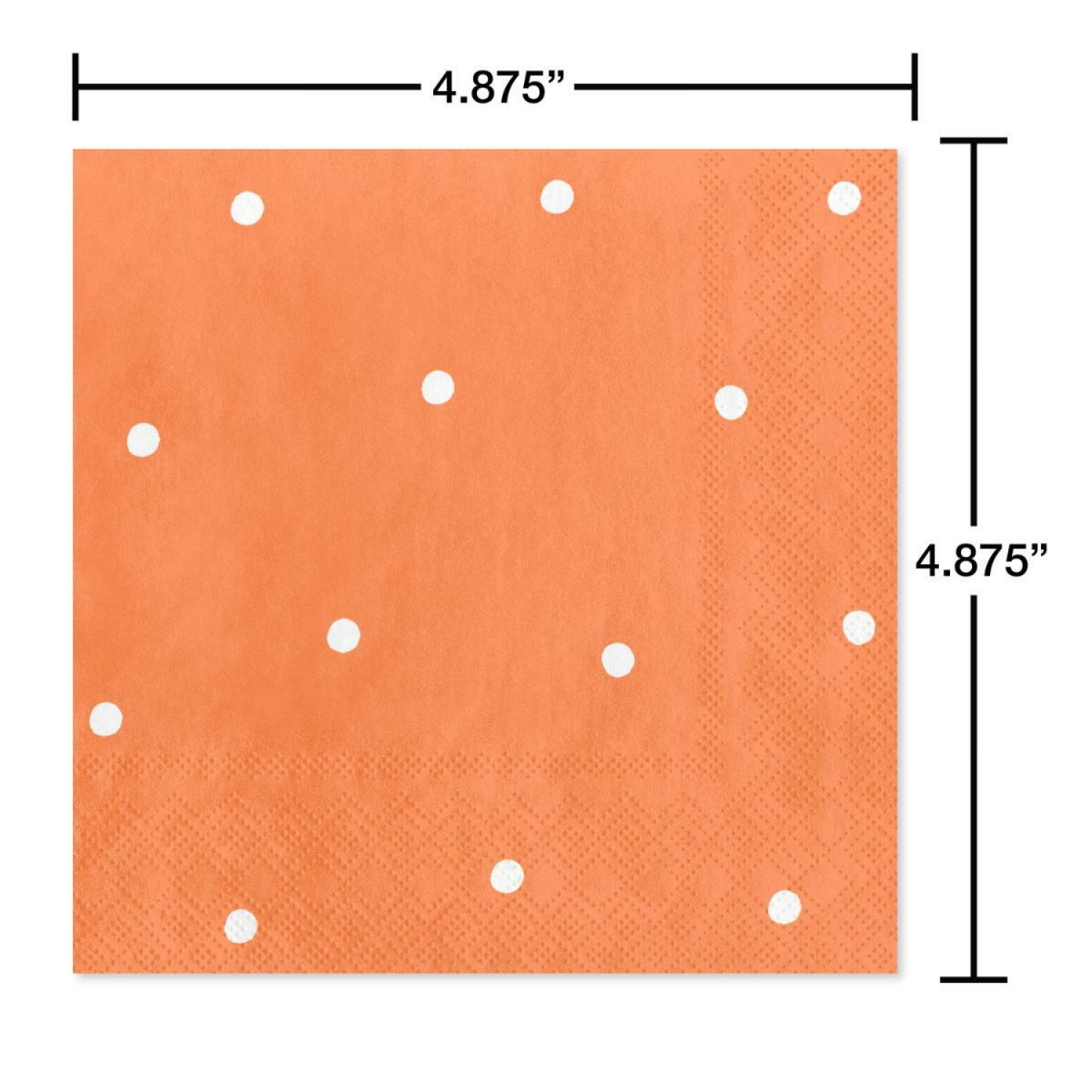 slide 2 of 2, American Greetings Polka Dot Beverage Napkins - Orange, 20 ct