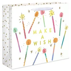American Greetings Make A Wish Birthday Large Horizontal Gift Bag