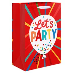 American Greetings Let's Party Medium Red Birthday Gift Bag