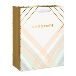 American Greetings Congrats Large Ivory Gift Bag