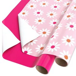 American Greetings Pink Florals Multi-Roll Wrapping Paper, 40 sq. ft.