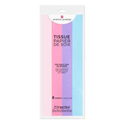 American Greetings Pink, Lavender, and Blue Tissue Paper Bundle, 8 ct