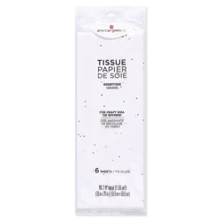 American Greetings Gold Gem on White Tissue Paper Bundle, 6 ct