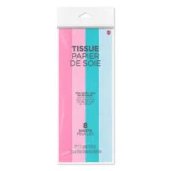 American Greetings Mint, Light Blue, Light Pink, & Dark Pink Tissue Paper, 8 ct
