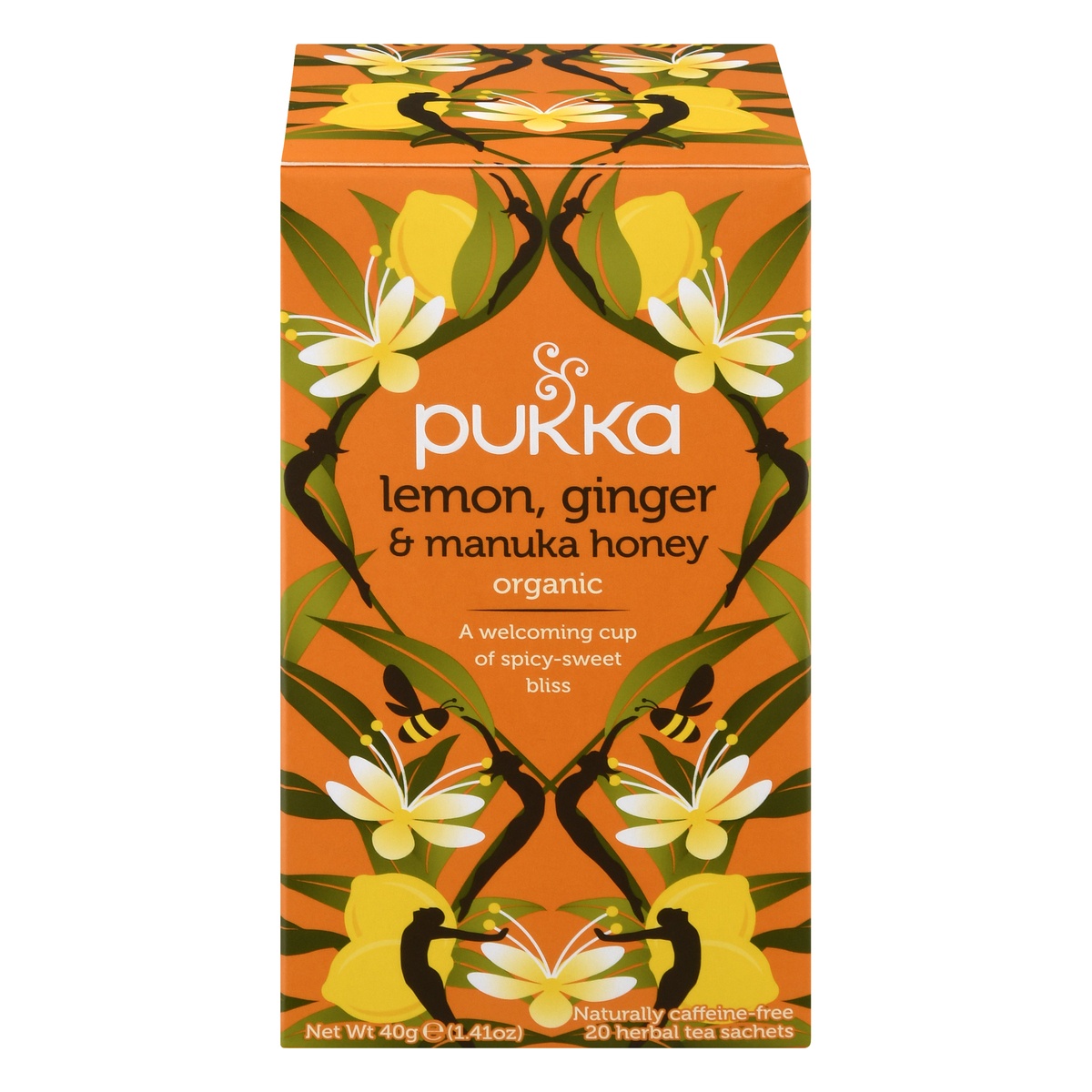 slide 1 of 1, Pukka Lemon, Ginger & Manuka Honey Tea Bags - 20ct, 