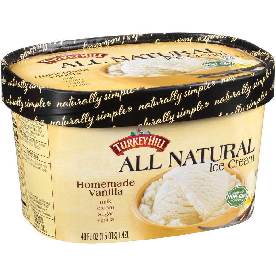 slide 2 of 8, Turkey Hill Homemade Vanilla, 48 fl oz