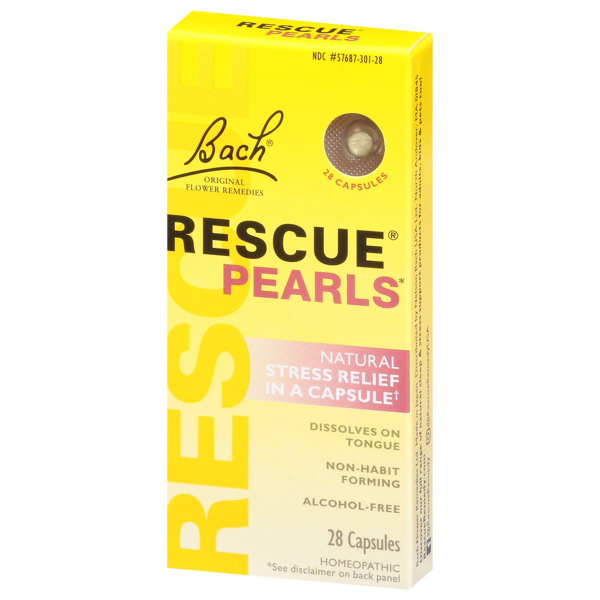 slide 8 of 12, Bach Original Flower Remedies Rescue Pearls Natural Stress Relief in a Capsule 28 Capsules, 28 ct