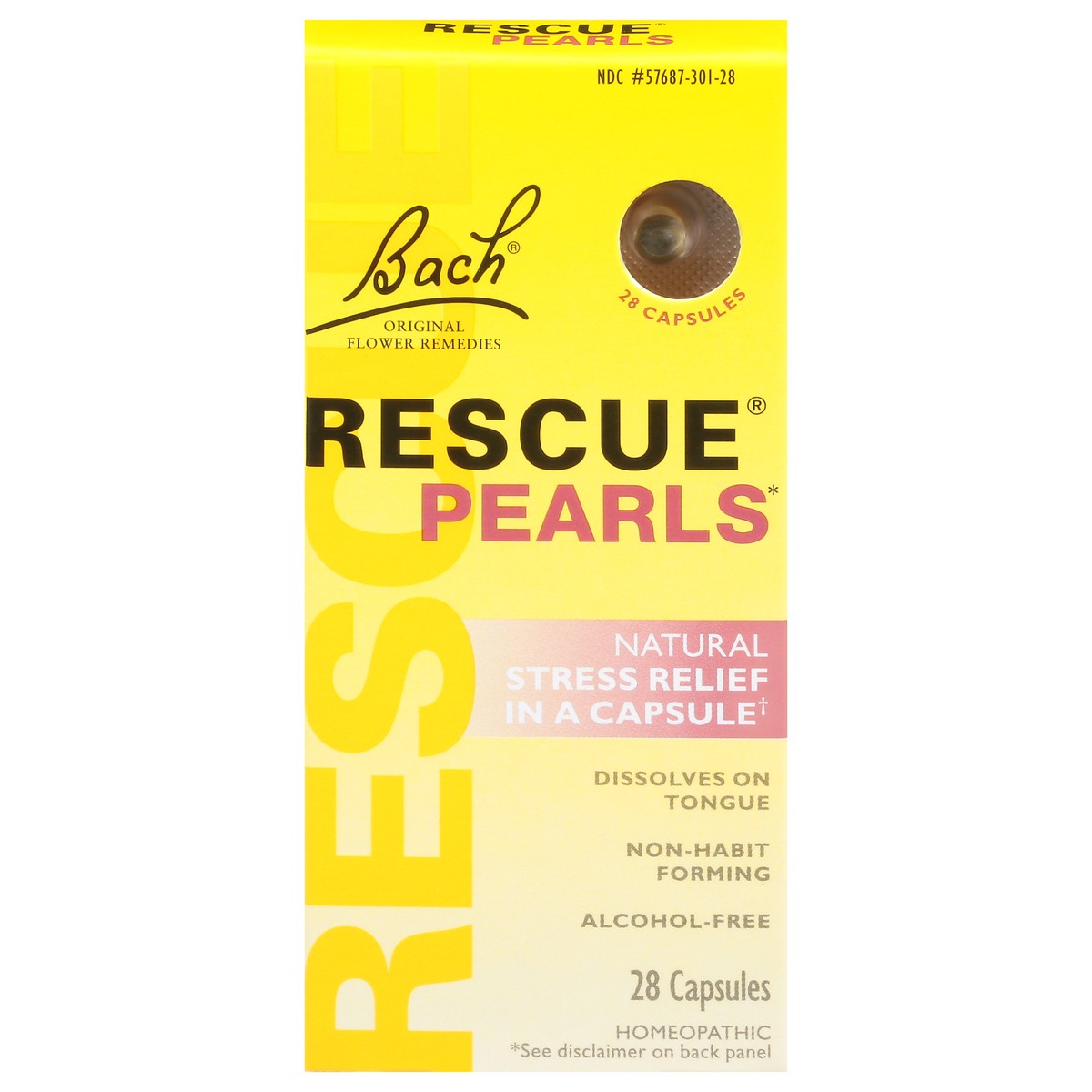 slide 9 of 12, Bach Original Flower Remedies Rescue Pearls Natural Stress Relief in a Capsule 28 Capsules, 28 ct